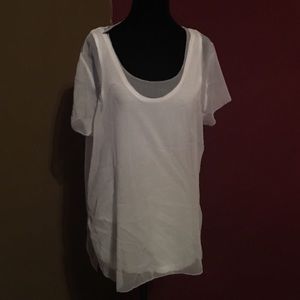 Ann Taylor sheer top w/knit tank Sz L NWT